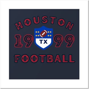 Houston Football Vintage Style Posters and Art